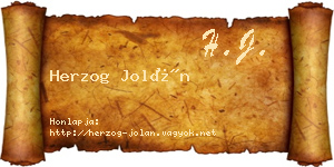 Herzog Jolán névjegykártya